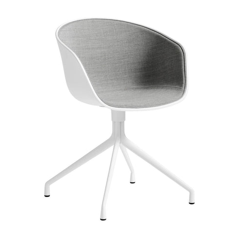 About a Chair 20 Swivel Chair Upholstered White Base